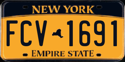 NY license plate FCV1691