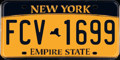 NY license plate FCV1699