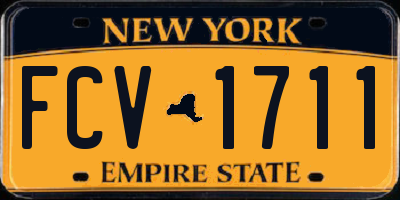 NY license plate FCV1711