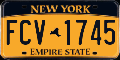 NY license plate FCV1745