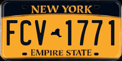NY license plate FCV1771