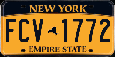 NY license plate FCV1772
