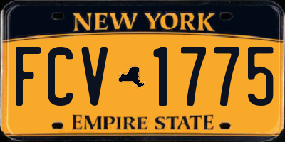 NY license plate FCV1775