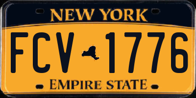 NY license plate FCV1776