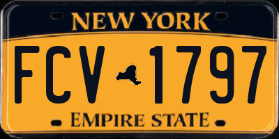 NY license plate FCV1797