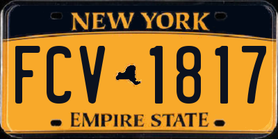 NY license plate FCV1817