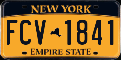 NY license plate FCV1841
