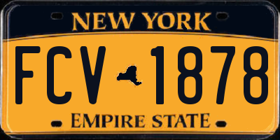 NY license plate FCV1878