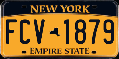 NY license plate FCV1879