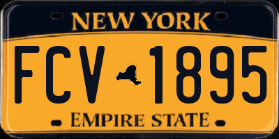 NY license plate FCV1895