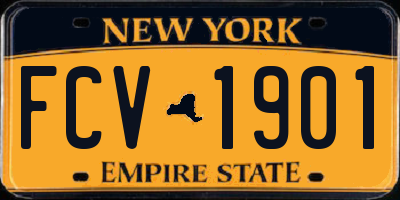 NY license plate FCV1901