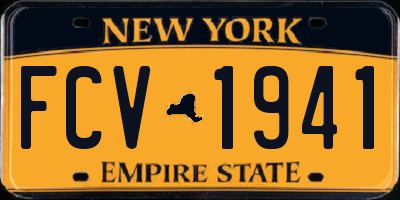 NY license plate FCV1941