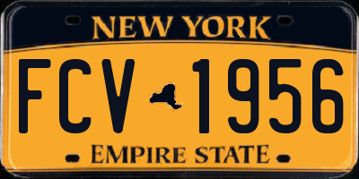 NY license plate FCV1956