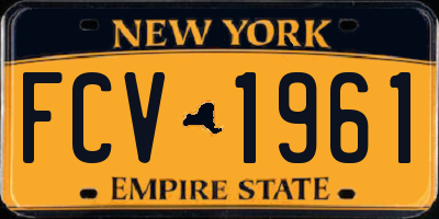 NY license plate FCV1961
