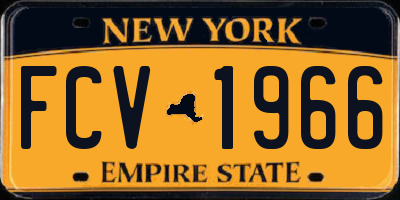 NY license plate FCV1966