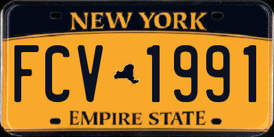 NY license plate FCV1991
