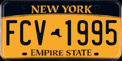 NY license plate FCV1995