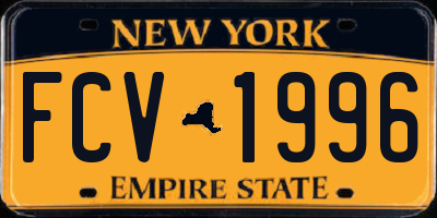 NY license plate FCV1996