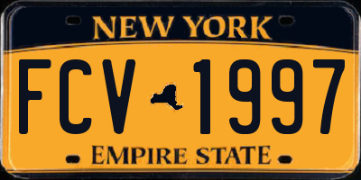 NY license plate FCV1997