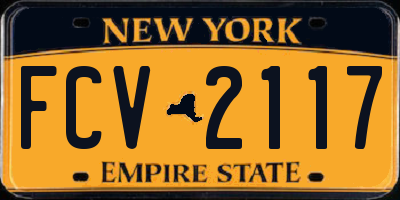 NY license plate FCV2117