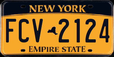 NY license plate FCV2124