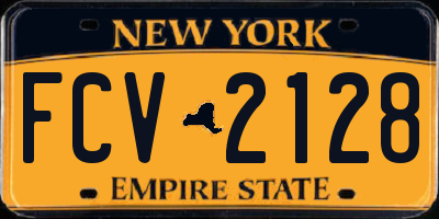 NY license plate FCV2128
