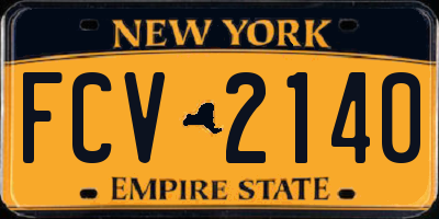 NY license plate FCV2140