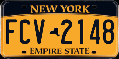 NY license plate FCV2148