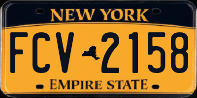 NY license plate FCV2158