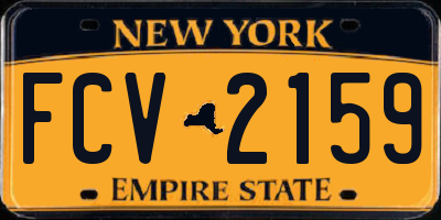 NY license plate FCV2159