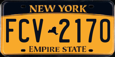 NY license plate FCV2170