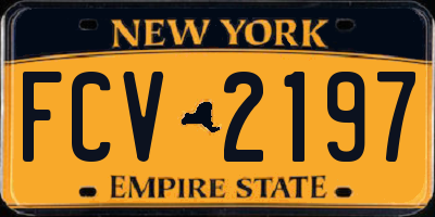 NY license plate FCV2197