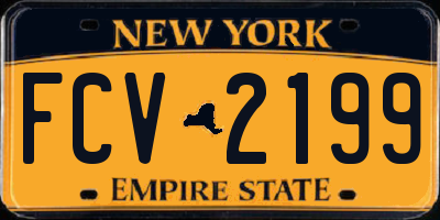 NY license plate FCV2199