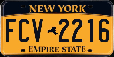 NY license plate FCV2216