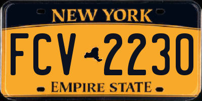NY license plate FCV2230