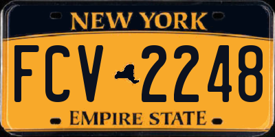 NY license plate FCV2248