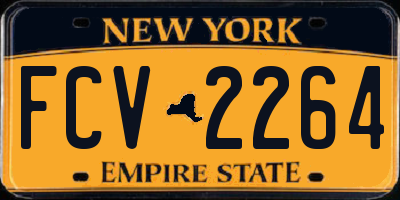 NY license plate FCV2264