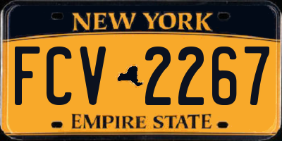 NY license plate FCV2267