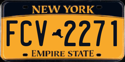 NY license plate FCV2271