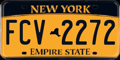 NY license plate FCV2272