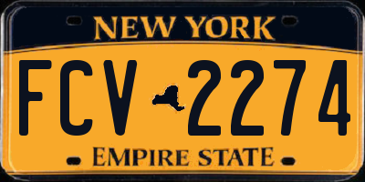 NY license plate FCV2274