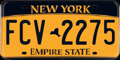 NY license plate FCV2275