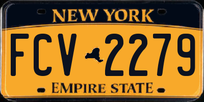 NY license plate FCV2279