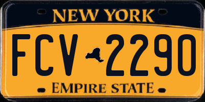 NY license plate FCV2290