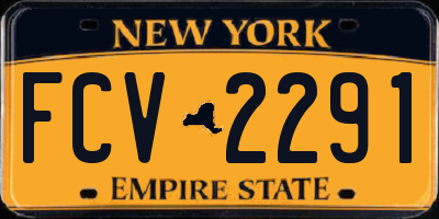NY license plate FCV2291