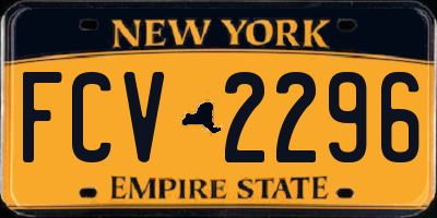 NY license plate FCV2296