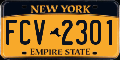 NY license plate FCV2301