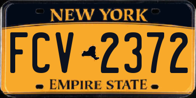 NY license plate FCV2372
