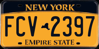 NY license plate FCV2397