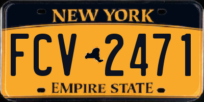 NY license plate FCV2471